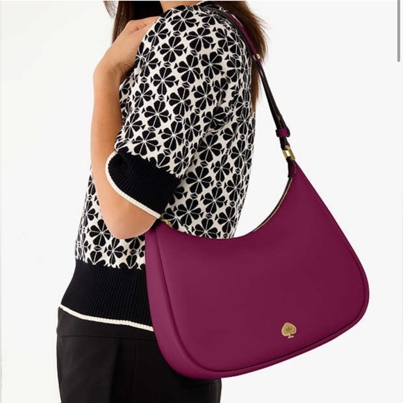 Kate Spade ♠️ Kayla Convertible Shoulder Bag Crossbody Raspberry Style KK055 - Picture 8 of 12